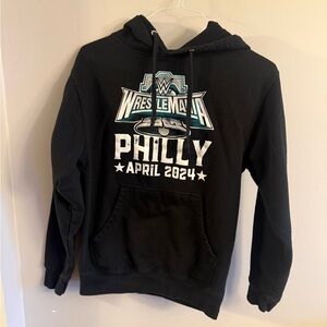 WWE WrestleMania 40 Philly 2024 Hoodie Black Womens Small Authentic Wrestling
